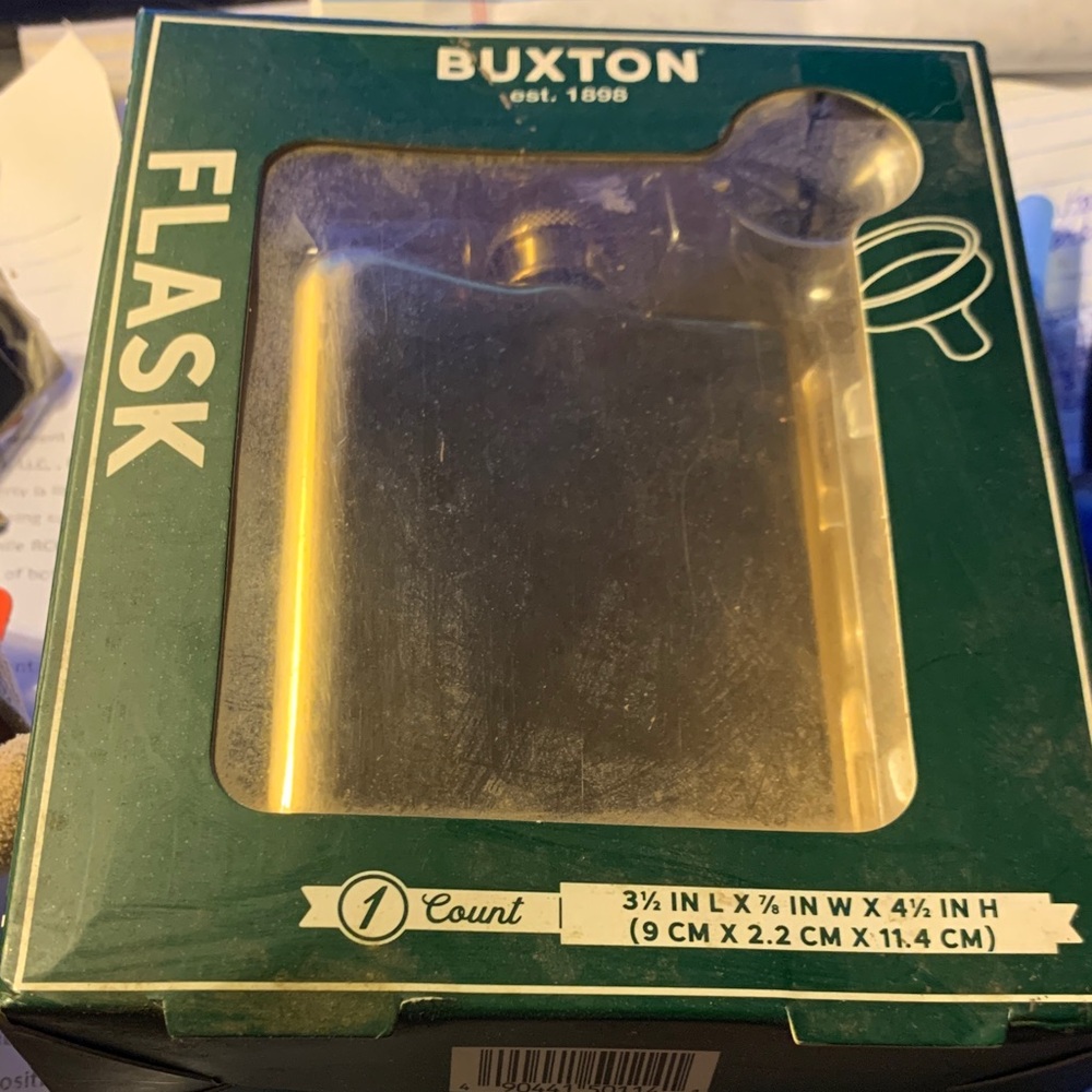 Buxton Metallic Flask